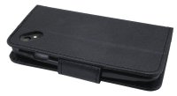 Elegante Buch-Tasche Hülle für das WIKO SUNNY 2 PLUS in Schwarz Leder Optik Wallet Book-Style Cover Schale