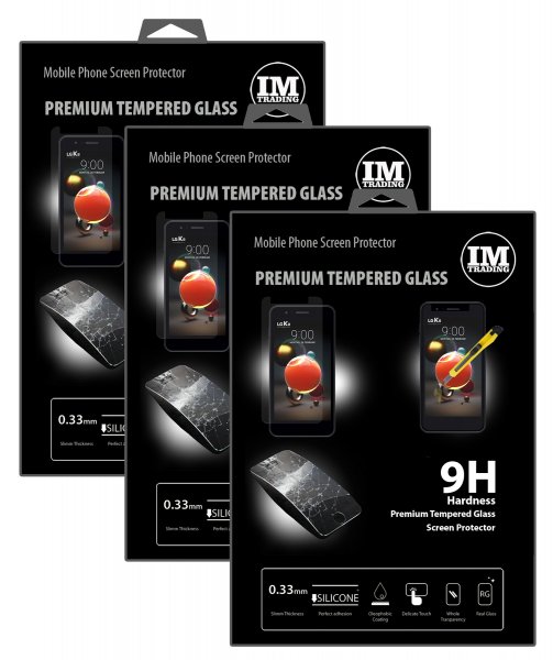 3x Panzer Schutz Glas 9H Tempered Glass Display Schutz Folie Display Glas Screen Protector für LG K9