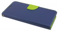 Elegante Buch-Tasche Hülle für SAMSUNG GALAXY S9 G960F in Blau-Grün Leder Optik Wallet Book-Style Cover Schale