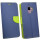 Elegante Buch-Tasche Hülle für SAMSUNG GALAXY S9 G960F in Blau-Grün Leder Optik Wallet Book-Style Cover Schale