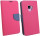 Elegante Buch-Tasche Hülle für SAMSUNG GALAXY S9 G960F in Pink-Blau Leder Optik Wallet Book-Style Cover Schale