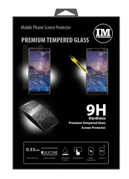 Nokia 7 Plus//Premium Tempered SCHUTZGLAS 3D FULL COVERED in Schwarz Panzerglas Schutz Glas extrem Kratzfest