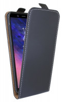 Samsung Galaxy A6 A600F//Klapptasche Schutztasche Schutzhülle Flip Tasche Hülle Zubehör Etui in Schwarz Hülle