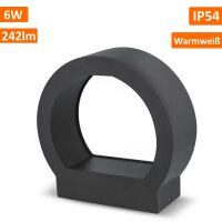 6W LED Gartenleuchte Warmweiß IP54 Wasserdicht 238...