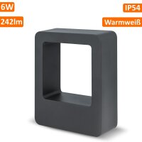 6W LED Gartenleuchte Warmweiß IP54 Wasserdicht 242...