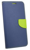 Elegante Buch-Tasche Hülle für SAMSUNG GALAXY A6 PLUS (A605F) in Blau-Grün Leder Optik Wallet Book-Style Cover Schale