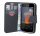 Elegante Buch-Tasche Hülle FANCY für das Nokia 1 in Schwarz Leder Optik Wallet Book-Style Cover Schale