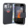 Elegante Buch-Tasche Hülle FANCY für das Nokia 1 in Schwarz Leder Optik Wallet Book-Style Cover Schale
