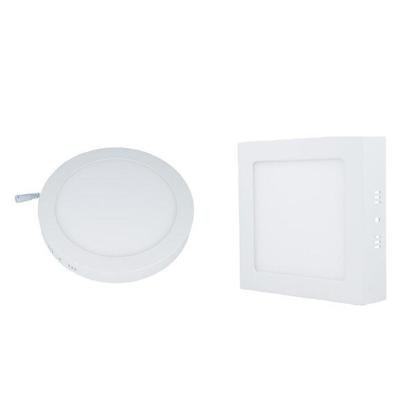 LED Downlight Panel Rund Viereck Neutralweiß 12W 18W 4500K 1020lm 1450lm