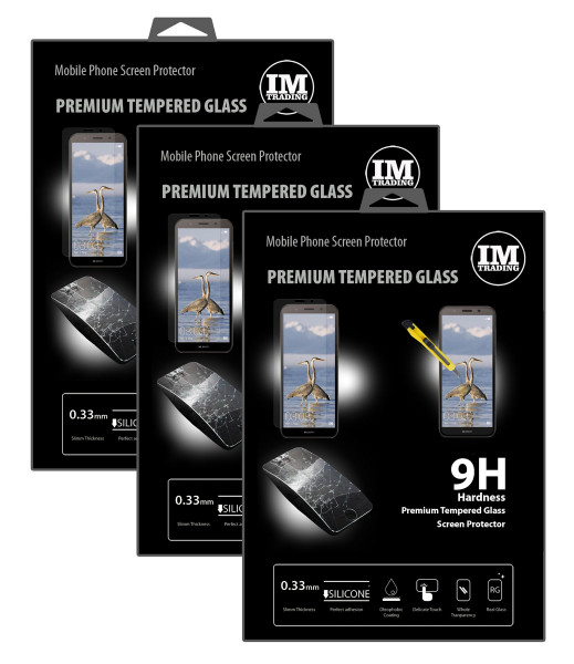 3x Panzer Schutz Glas 9H Tempered Glass Display Schutz Folie Display Glas Screen Protector für HUAWEI Y5 2018