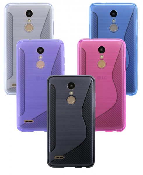 LG K11 Handy Silikon Schutzhülle Cover Case Schwarz