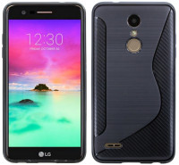 LG K11 Handy Silikon Schutzhülle Cover Case Schwarz