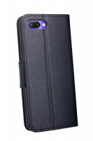 Elegante Buch-Tasche Hülle für das HONOR 10 in Schwarz Leder Optik Wallet Book-Style Cover Schale