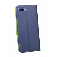 Elegante Buch-Tasche Hülle für das HONOR 10 in Blau-Grün Leder Optik Wallet Book-Style Cover Schale