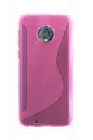 Motorola Moto G6 Plus//S-Line TPU SchutzHülle Silikon Hülle Silikonschale Case Cover Zubehör Bumper in Pink
