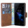Elegante Buch-Tasche Hülle für Das Sony Xperia XZ2 Compact in Braun Leder Optik Wallet Book-Style Cover Schale