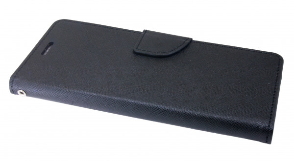 Elegante Buch-Tasche Hülle für das HONOR 7C in Schwarz Leder Optik Wallet Book-Style Cover Schale
