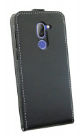 Alcatel 3X (5058i)//Klapptasche Schutztasche Schutzhülle Flip Tasche Hülle Zubehör Etui in Schwarz Tasche Hülle