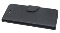 Elegante Buch-Tasche Hülle für das HTC DESIRE 12 in Schwarz Leder Optik Wallet Book-Style Cover Schale