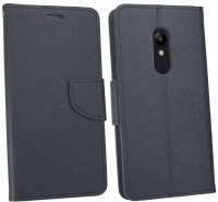 Elegante Buch-Tasche Hülle für das LG K11 in Schwarz Leder Optik Wallet Book-Style Cover Schale