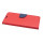 Elegante Buch-Tasche Hülle für das HONOR 7C in Rot-Blau Leder Optik Wallet Book-Style Cover Schale