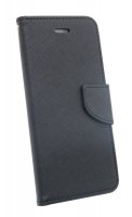 Elegante Buch-Tasche Hülle für das ALCATEL 3V (5099D) in Schwarz Leder Optik Wallet Book-Style Cover Schale