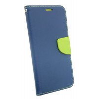 Elegante Buch-Tasche Hülle für das LG G7 ThinQ in Blau-Grün Leder Optik Wallet Book-Style Cover Schale