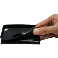 Elegante Buch-Tasche Hülle Smart Magnet für das HONOR 7C Leder Optik Wallet Book-Style Cover Schale Schwarz