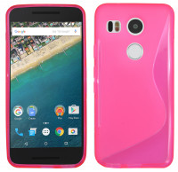 S-Line TPU Silikon Hülle Tasche Cover Case LG Google Nexus 5X Pink