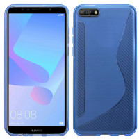 Huawei Y5 2018 Handy Silikon Schutzhülle Cover Case Schwarz