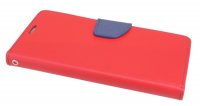 Elegante Buch-Tasche Hülle für das LG K9 in Rot-Blau Leder Optik Wallet Book-Style Cover Schale