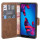 Elegante Buch-Tasche Hülle für Huawei P20 PRO in Braun Leder Optik Fancy Wallet Book-Style Cover Schale cofi1453®