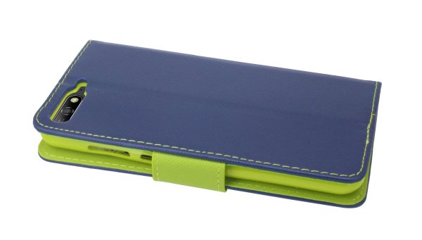 Elegante Buch-Tasche Hülle für das HONOR 7A PRO in Blau-Grün Leder Optik Wallet Book-Style Cover Schale