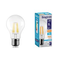 E27 Sockel| Sparsames LED Leuchtmittel Lampe Leuchte Birne Filament| 6 Watt | 600 Lumen|kaltweiß (6500 K) 1 Stück