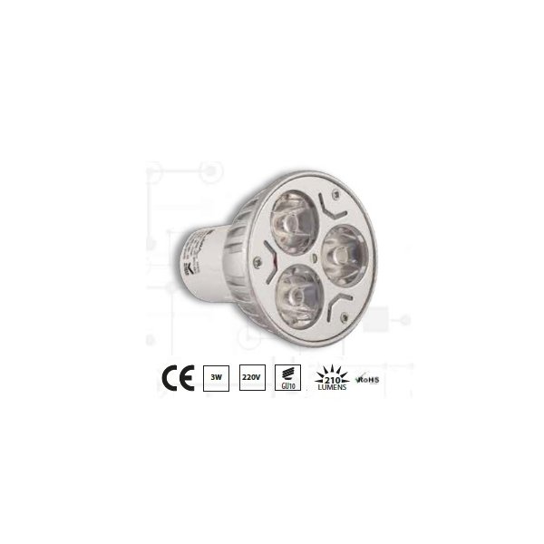 2er Pack GU10 3W LED Lampe Spot Strahler Einbauspot Rund Weiß Energiesparlampe Deckenleuchte Glühbirne