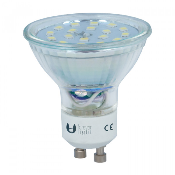 2x GU10 4,5W LED Leuchtmittel Kaltweiß 2er Pack Spot Strahler Ersetzt 37W Glühbirne Energiesparlampe Glühlampe Energieklasse A+