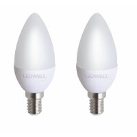 E14 4 W 2er-Set Warmweiß LED Lampe Kerze Ersetzt 40...