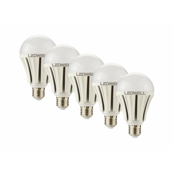 E27 24 W 5er-Set Warmweiß LED Lampe 19000 Lumen 3000 Kelvin Energiesparlampe Glühlampe Energieklasse A+