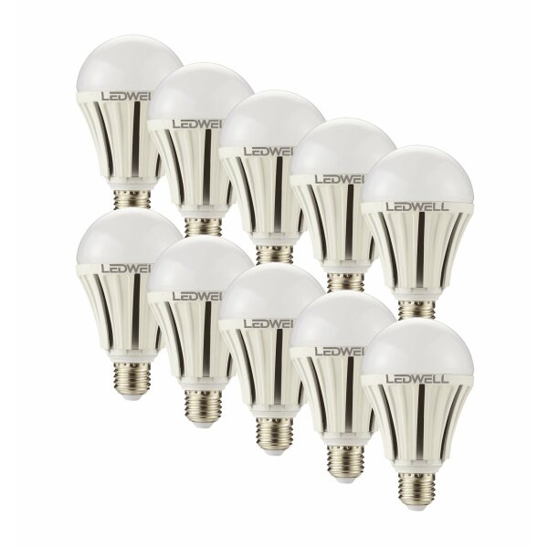 E27 24 W 10er-Set Warmweiß LED Lampe 1900 Lumen 3000 Kelvin Energiesparlampe Glühlampe Energieklasse A+