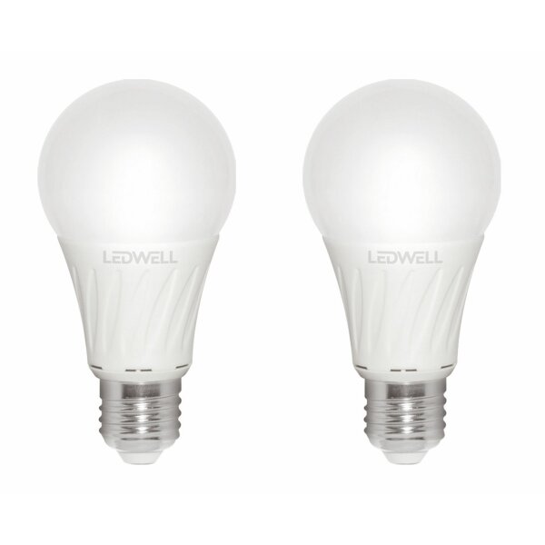 E27 12 W 2er-Set Warmweiß LED Lampe 1100 Lumen 4000 Kelvin Energiesparlampe Glühlampe Energieklasse A+