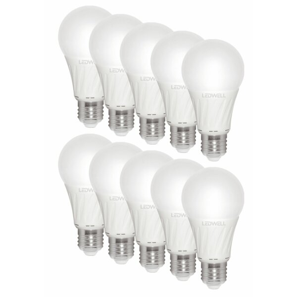 E27 12 W 10er-Set Warmweiß LED Lampe 1100 Lumen 4000 Kelvin Energiesparlampe Glühlampe Energieklasse A+