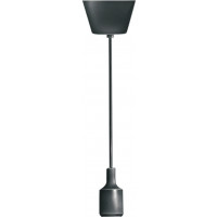 E27 LED Lampe 24W Kaltweiß in Schwarz + Lampenfassung 1M Schwarz, Stylische Hängelampe Hängeleuchte Pendelleuchte