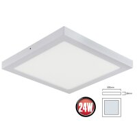 24W Warmweiß LED Panel Deckenleuchte Eckig 1850 lm