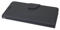 Elegante Buch-Tasche Hülle für Das WIKO VIEW GO in Schwarz Leder Optik Wallet Book-Style Cover Schale