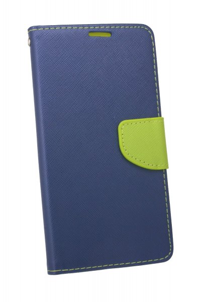 Elegante Buch-Tasche Hülle für HUAWEI Y5 2018 in Blau-Grün (2-Farbig) Leder Optik Fancy Wallet Book-Style Cover Schale