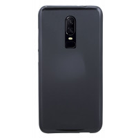 OnePlus 6 // Silikon Hülle Tasche Case Zubehör Gummi Bumper Schale Schutzhülle Zubehör in Schwarz