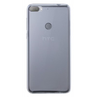 HTC DESIRE 12+ (PLUS) // Silikon Hülle Tasche Case Zubehör Gummi Bumper Schale Schutzhülle Zubehör in Frosted-Transparent