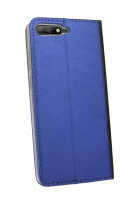 Elegante Buch-Tasche Hülle Smart Magnet für das Huawei Y6 2018 Leder Optik Wallet Book-Style Cover in Blau Schale