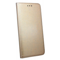 Elegante Buch-Tasche Hülle Smart Magnet für das Huawei Y7 Prime 2018 Leder Optik Wallet Book-Style Cover Schale in Gold
