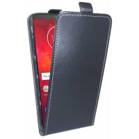 Motorola Moto Z3 Play // Klapptasche Schutztasche Schutzhülle Flip Tasche Hülle Zubehör Etui in Schwarz Tasche Hülle